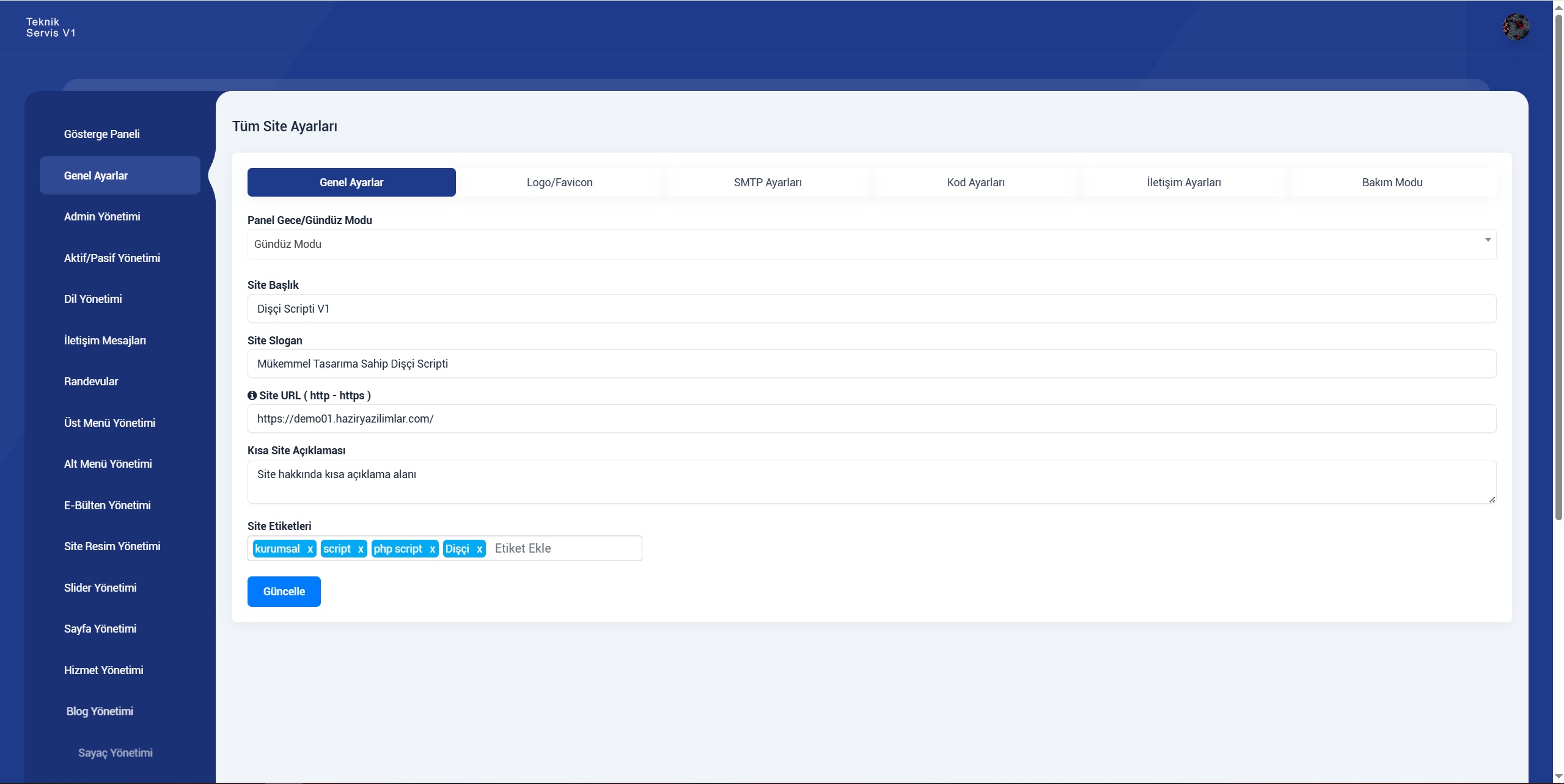 Hastane, Klinik ve Diş Merkezi Scripti